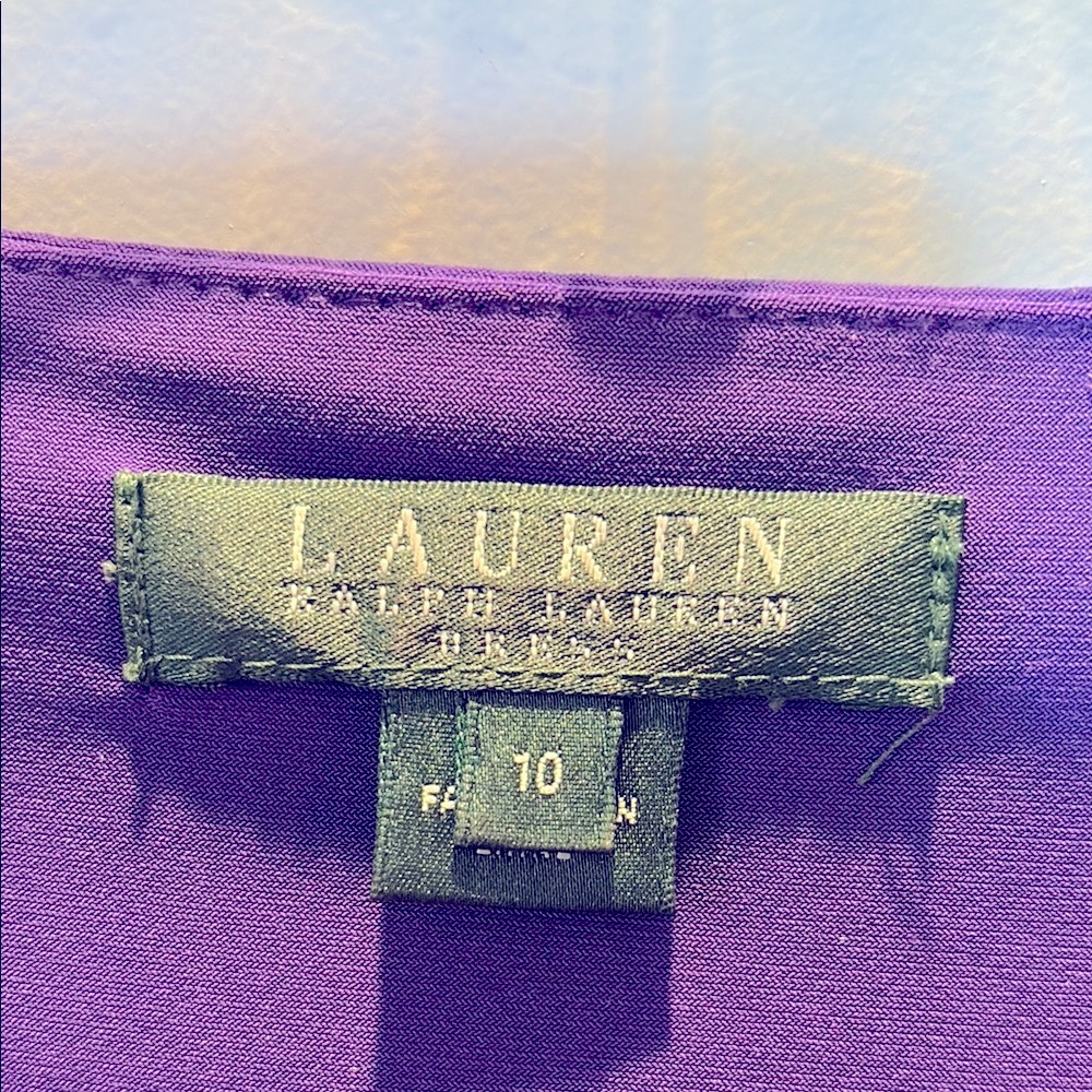 Ralph Lauren Deep Purple Short Sleeve Dress - Picture 2 of 6